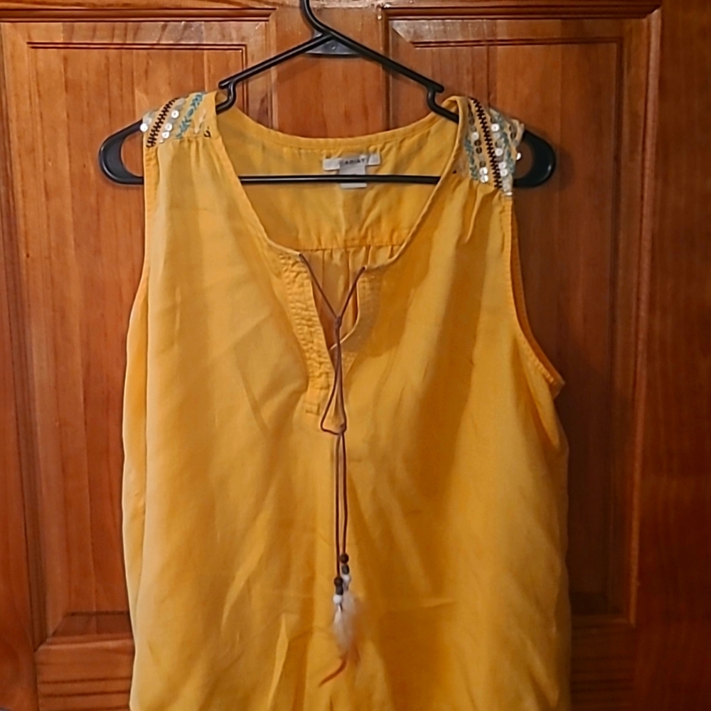 Ariat yellow tank
